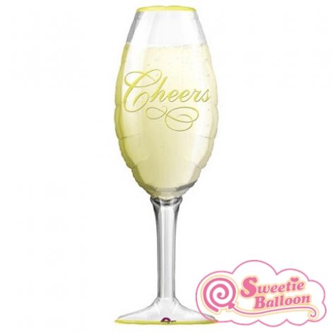 026635061957 Champagne Glass SuperShape 14 x 38