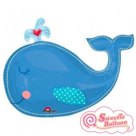 026635245760 Baby Blue Whale SuperShape 34 x 24