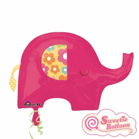 026635245807 Pretty Pink Elephant SuperShape 32 x 19