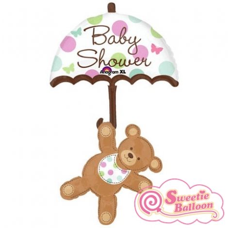 20711 Baby Shower Umbrella & Bear 24 61 w x49 z24cm h