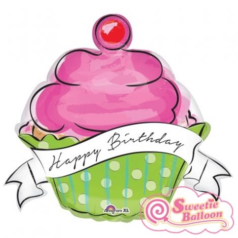 026635321075 Birthday Sweets Cupcake Super Shape 29 x 27