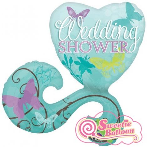 026635245517 Wedding Shower Butterflies SuperShape 25 x 29