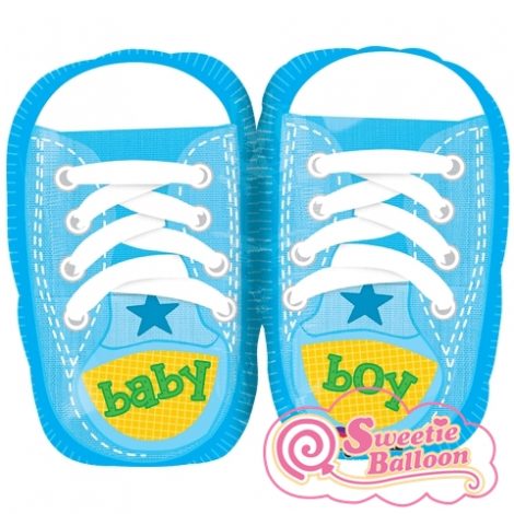 026635288163 Baby Boy Sporty Blue Kicks Junior Shape 22 x 18.5