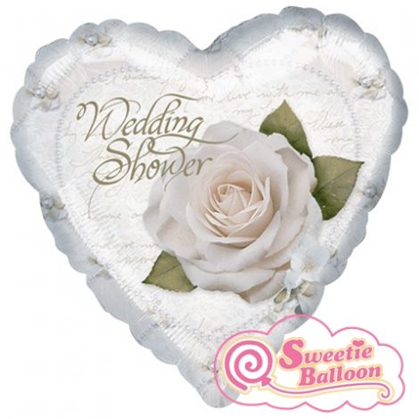 048419168089 Shower White Rose Heart Wedding 18